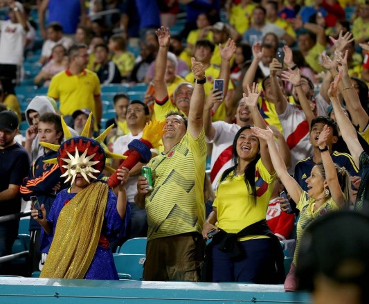 Colombia Peru soccer fans