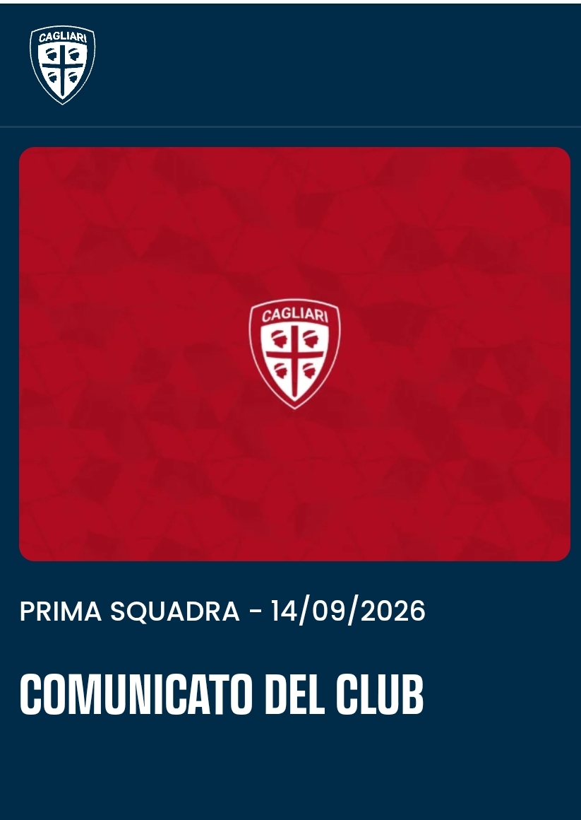 Il Cagliari ha già reintegrato Maldini: "Nessun stupefacente"